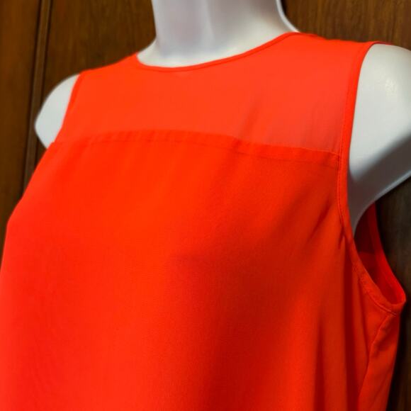 Vince Camuto Neon Orange Flowy‎ Asymmetrical Tank XS - Picture 2 of 10